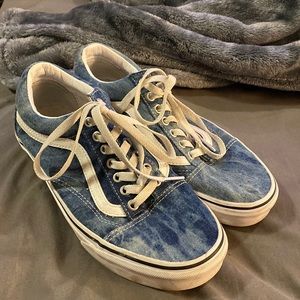 pretty much brand new vans! wore once. i will deep clean before sending them!